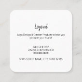 スタイル円（イメージタイプ） スクエア名刺 (裏面)