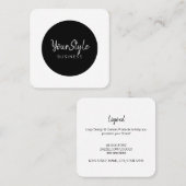 スタイル円（イメージタイプ） スクエア名刺 (正面/裏面)