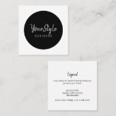 スタイル円（イメージタイプ） スクエア名刺 (正面/裏面)