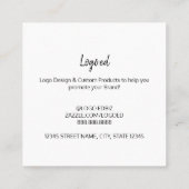 スタイル円（イメージタイプ） スクエア名刺 (裏面)