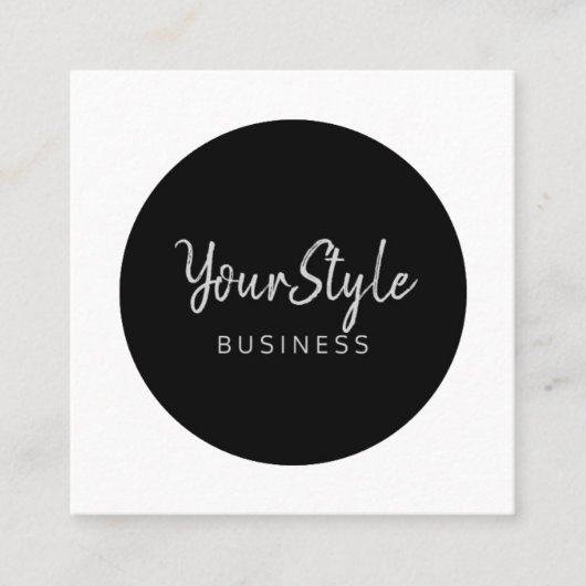 スタイル円（イメージタイプ） スクエア名刺 (正面)