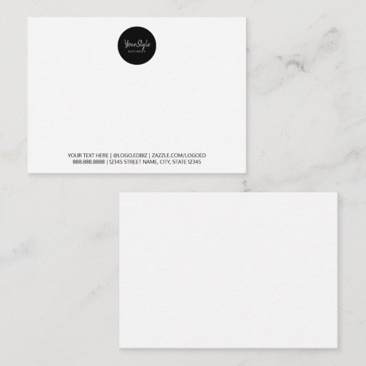 スタイル円(イメージタイプ) ノートカード (正面/裏面)