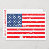 スタイル動揺してUSAフラグパーティー招待状 招待状 (正面/裏面)