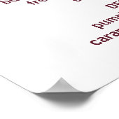 スタイル化されたターキー・グルービーレインボーハッピー・フレンズギビング ポスター (角)