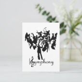 スタイル化されたデザインの交響楽団 ポストカード (スタンド正面)
