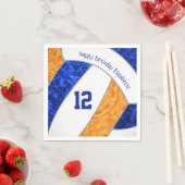 スタイル化されたブルーオレンジガールズバレースポーツ スタンダードカクテルナプキン (インサイチュ)