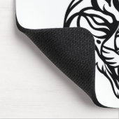 スタイル化されたポートレートのボブキャット マウスパッド (コーナー)