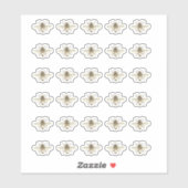 スタイル化されたミツバチの養蜂家のシール シール (シート)