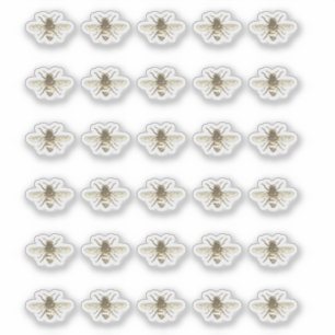 スタイル化されたミツバチの養蜂家のシール シール