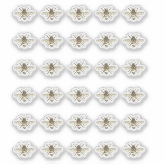 スタイル化されたミツバチの養蜂家のシール シール (正面)