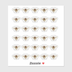 スタイル化されたミツバチの養蜂家のシール シール