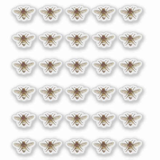 スタイル化されたミツバチの養蜂家のシール シール (正面)