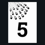 スタイル化されたモダンピ結婚ーコックのテーブル番号カード テーブルナンバー<br><div class="desc">モダン.ミニマル.このコレクションは、スタイル化された孔雀の羽を使用しエレガントて、あなたの特別な日を探す。必要カスタマイズな番号を入力し、1枚ずつカートに入れてください。</div>