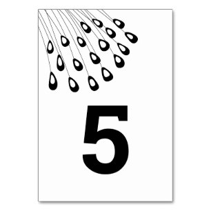 スタイル化されたモダンピ結婚ーコックのテーブル番号カード テーブルナンバー