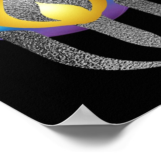 スタイル化されたユニタリアン大主義の炎の聖杯 ポスター (角)