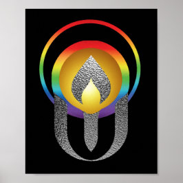 スタイル化されたユニタリアン大主義の炎の聖杯 ポスター