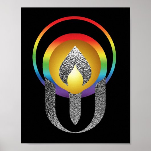 スタイル化されたユニタリアン大主義の炎の聖杯 ポスター (正面)