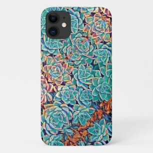 スタイル化された淡い色の多肉株Green iPhone 11ケース 11 ケース