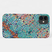スタイル化された淡い色の多肉株Green iPhone 11ケース Case-Mate iPhoneケース (裏面(横))
