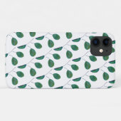 スタイル化された緑の梨のツリー葉のiPhone 11ケース Case-Mate iPhoneケース (裏面(横))
