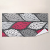 スタイル化された葉カラフルのシームレスなパターン バスタオル (バスタオル)