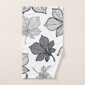 スタイル化された葉 2 バスタオルセット (ハンドタオル)