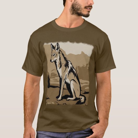 スタイル化ジャカル Tシャツ (正面)