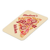 スタイル化ピザ名前をカスタムするキッチンマグネット マグネット (左側)