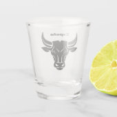 スタイル化ブルカスタム文字ショットガラス ショットグラス (裏面)