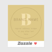 スタイル化モダンミニマル金ゴールド差出人住所 シール (シート)