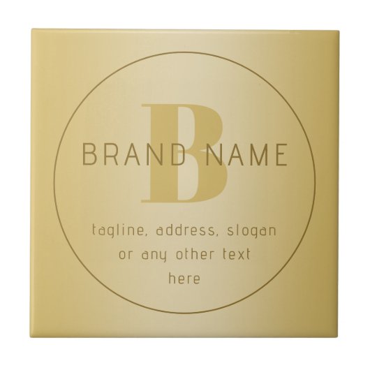 スタイル化モダンミニマル金ゴールド差出人住所 タイル (正面)