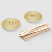 スタイル化モダンミニマル金ゴールド差出人住所 ハンドファン (組立なし)