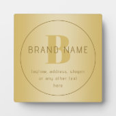 スタイル化モダンミニマル金ゴールド差出人住所 フォトプラーク (正面)