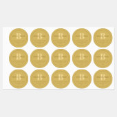 スタイル化モダンミニマル金ゴールド差出人住所 ラベル (シート)