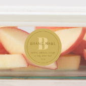 スタイル化モダンミニマル金ゴールド差出人住所 ラベル (貼付)