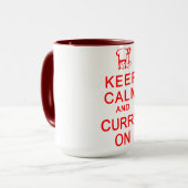 スタイル及び色を選ぶためにマグの平静及びカレーを-保存して下さい マグカップ (正面左)