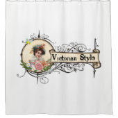 スタイル女ビクトリアンフローラシャワーカーテン シャワーカーテン (正面)