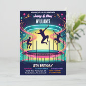 スタイル少年キッズクールトランポリン公園13歳の誕生日 招待状 (スタンド正面)