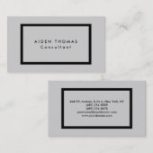 スタイル平淡モダン灰色バックグラウンドオリジナル 名刺 (正面/裏面)