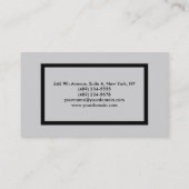 スタイル平淡モダン灰色バックグラウンドオリジナル 名刺 (裏面)