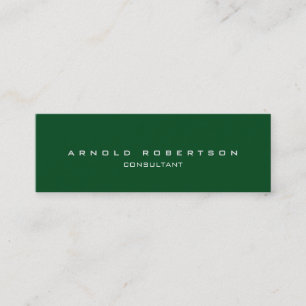 スタイル平滑スリムグリーンプロフェッショナル名刺 スキニー名刺