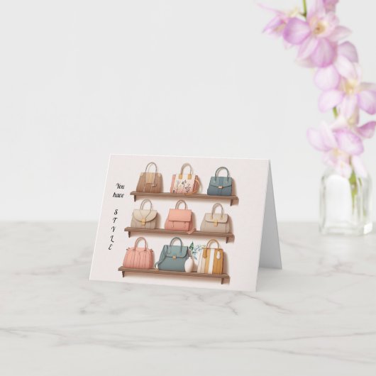 スタイル手提げカードグリーティング カード (蘭)