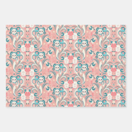 スタイル日本のかわいい第3条ラッピング紙シート ラッピングペーパーシート