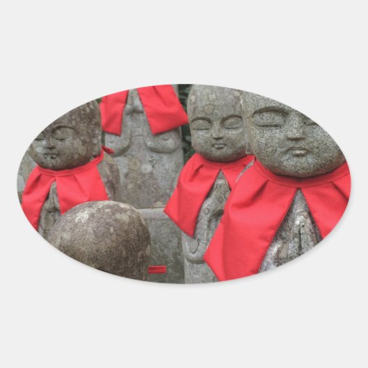 スタイル日本のの守護神 楕円形シール (正面)