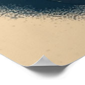 スタイル日本のキャットアートのポスター – 赤と青 ポスター (角)