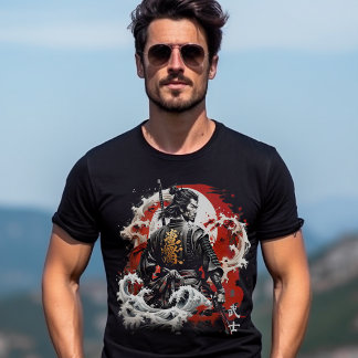 スタイル日本のサムライ戦士 Tシャツ