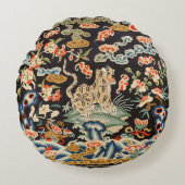 スタイル日本のタイガーポーフ ラウンドクッション (正面)