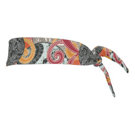 スタイル日本のタイヘッドバンドとボールと渦巻き タイヘッドバンド