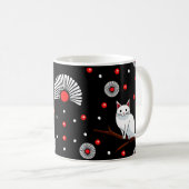 スタイル日本のホワイトキャットコーヒーマグ コーヒーマグカップ (正面右)