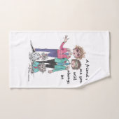 スタイル来と移動、ワイズ・カリカチュア、水色 ハンドタオル (ハンドタオル)